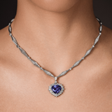 TANZANITE KITE HEART NECKLACE